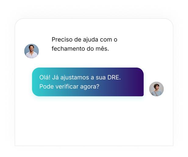 Atendimento de suporte com resposta em chat